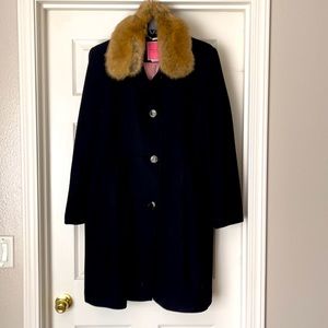 Kate Spade Faux Fur Collar Coat